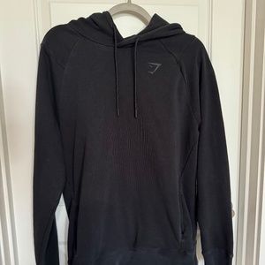 Black Slim Fit Gymshark Crest Hoodie